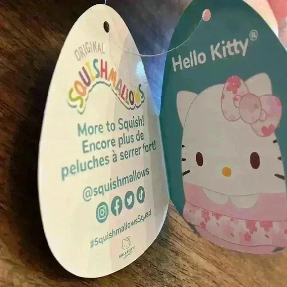 Squishmallows Sanrio Hello Kitty Floral Dress plush! 8” - Picture 4 of 8